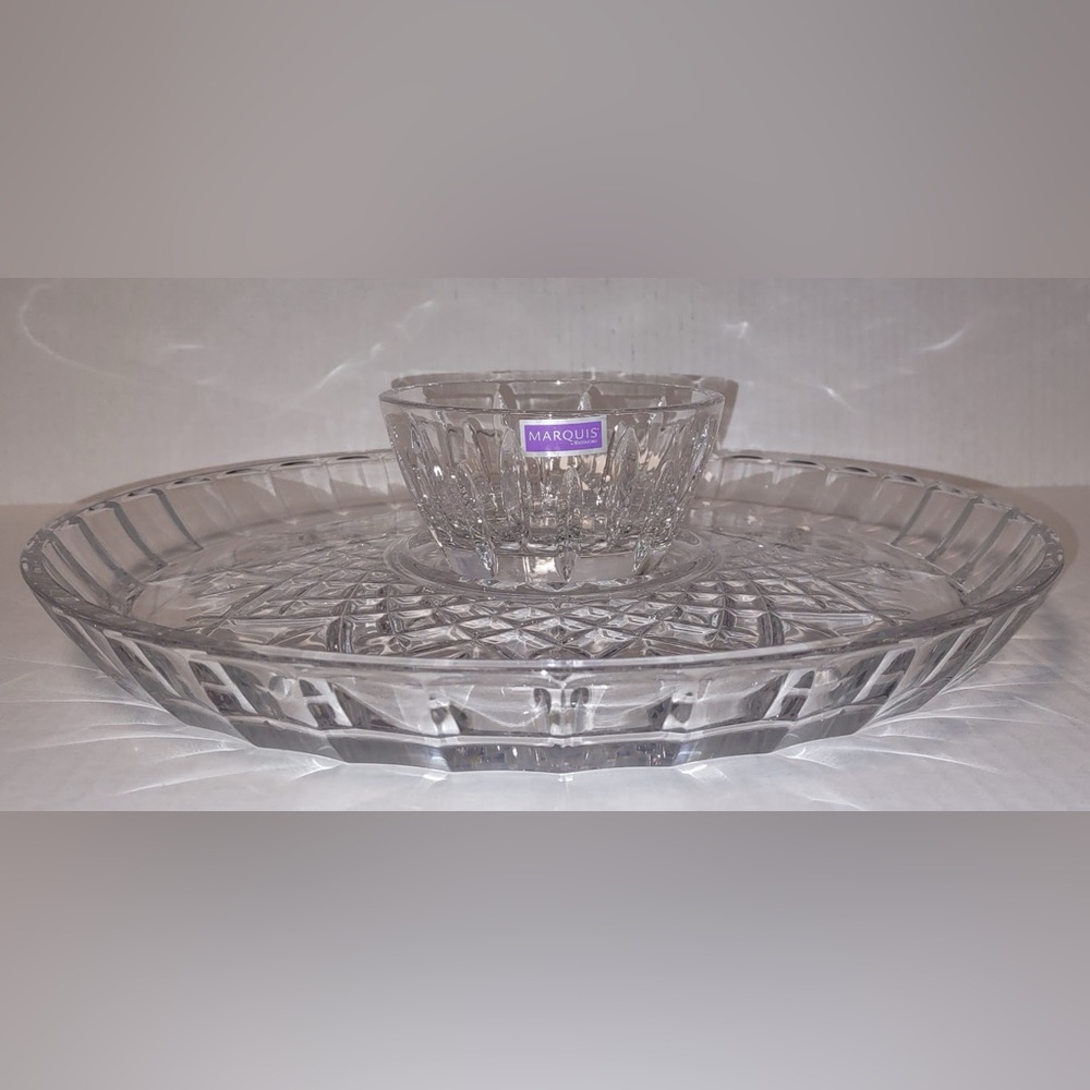 Waterford MARQUIS MARKHAM CHIP & DIP SERVER, 13IN, NEW in Box